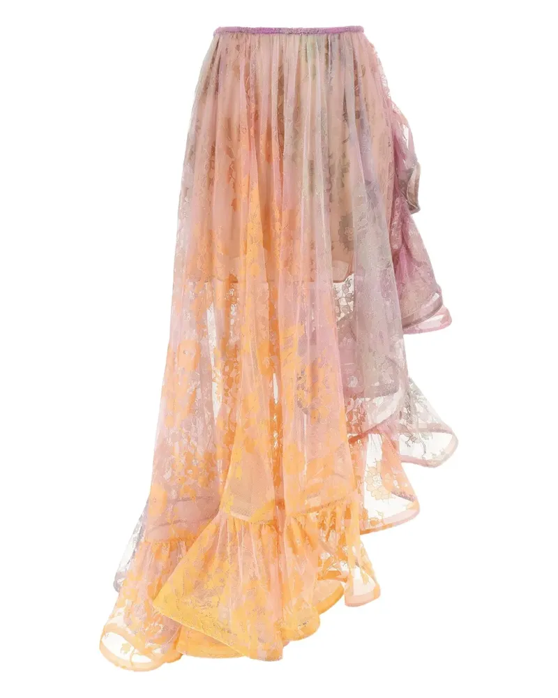 Zimmermann Billow Maxirock - Rosa Rosa