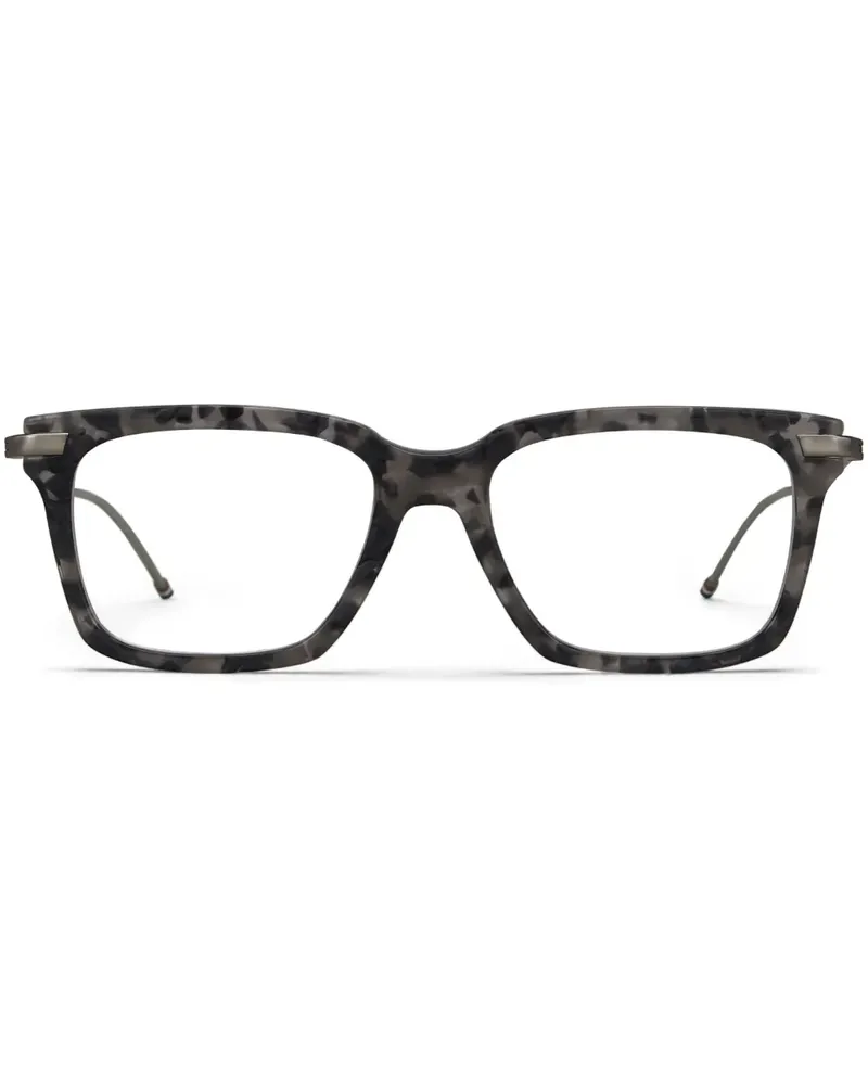 Thom Browne Eckige Sonnenbrille mit Marmor-Optik - Grau Grau