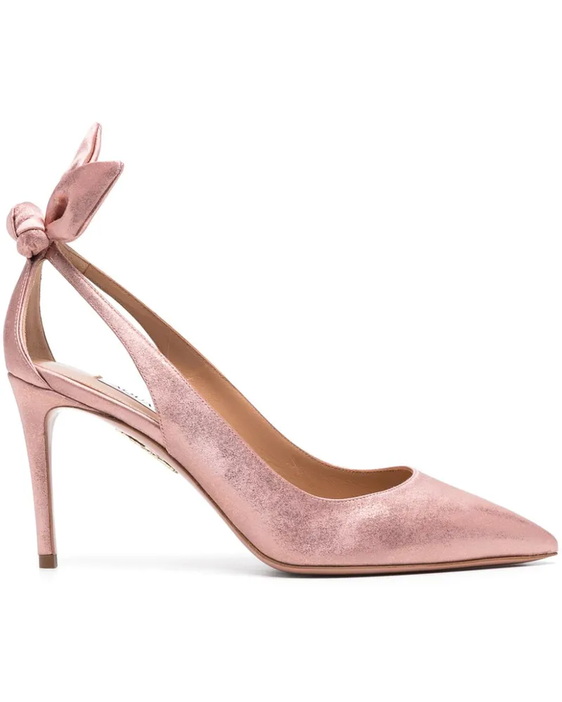 Aquazzura Slingback-Pumps aus Leder 90mm - Rosa Rosa