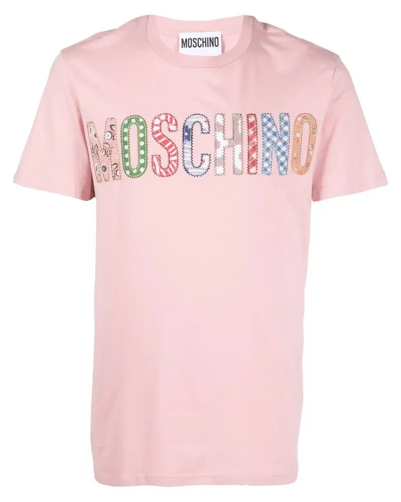 Moschino T-Shirt mit Logo-Print - Rosa Rosa