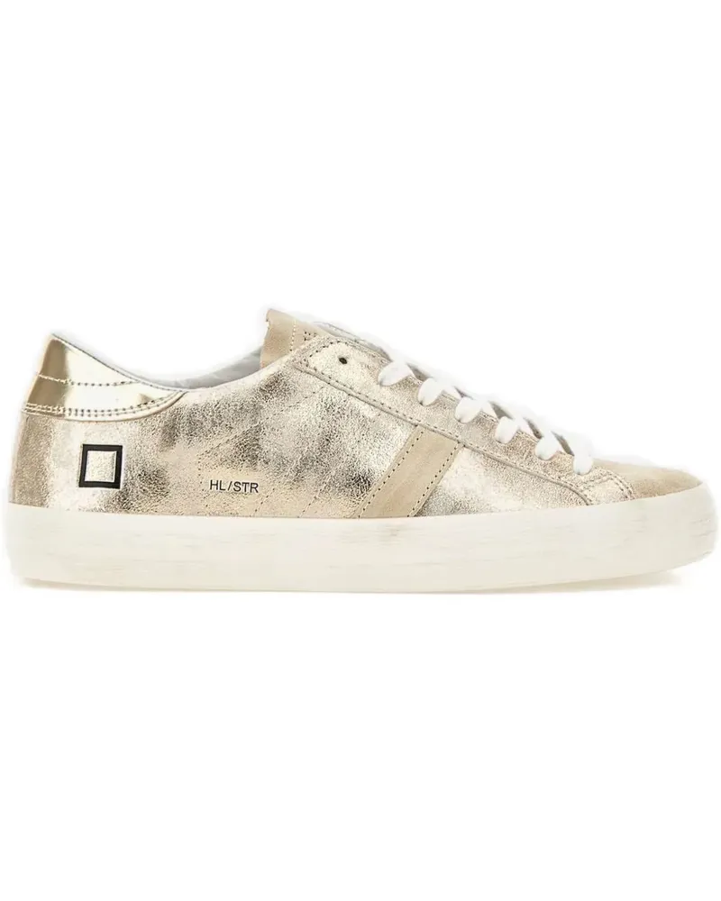 D.A.T.E. metallic-effect sneakers - Nude Nude