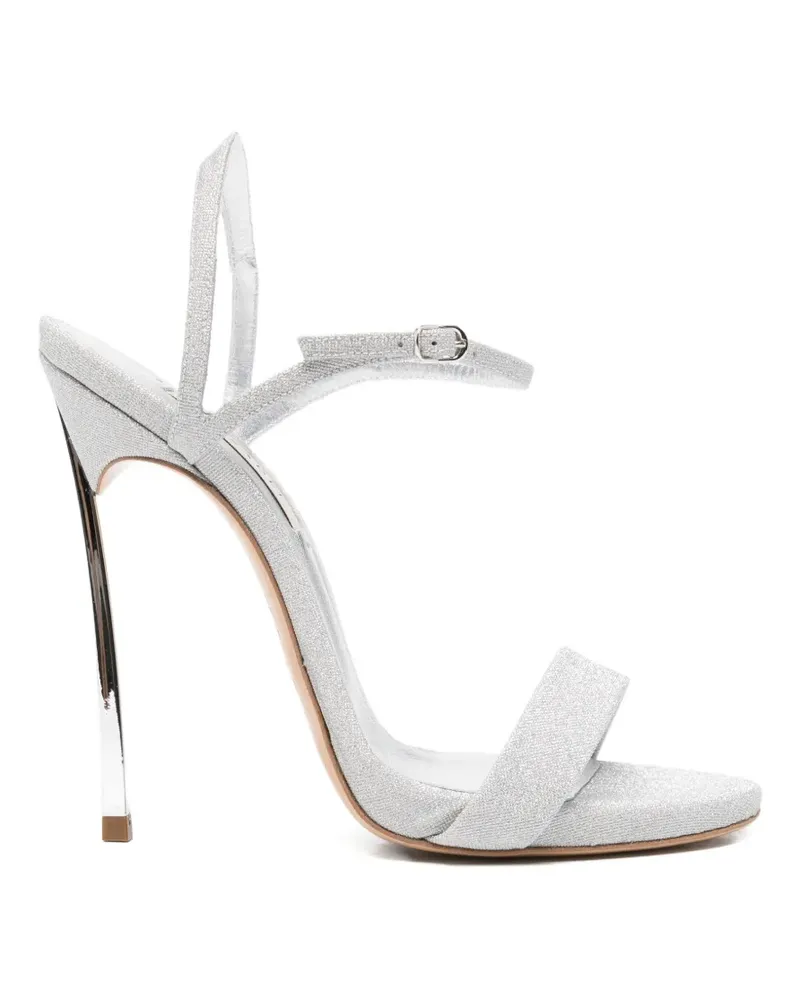 Casadei Blade V-Celebrity Solar Eclipse glittered sandals - Silber Silber