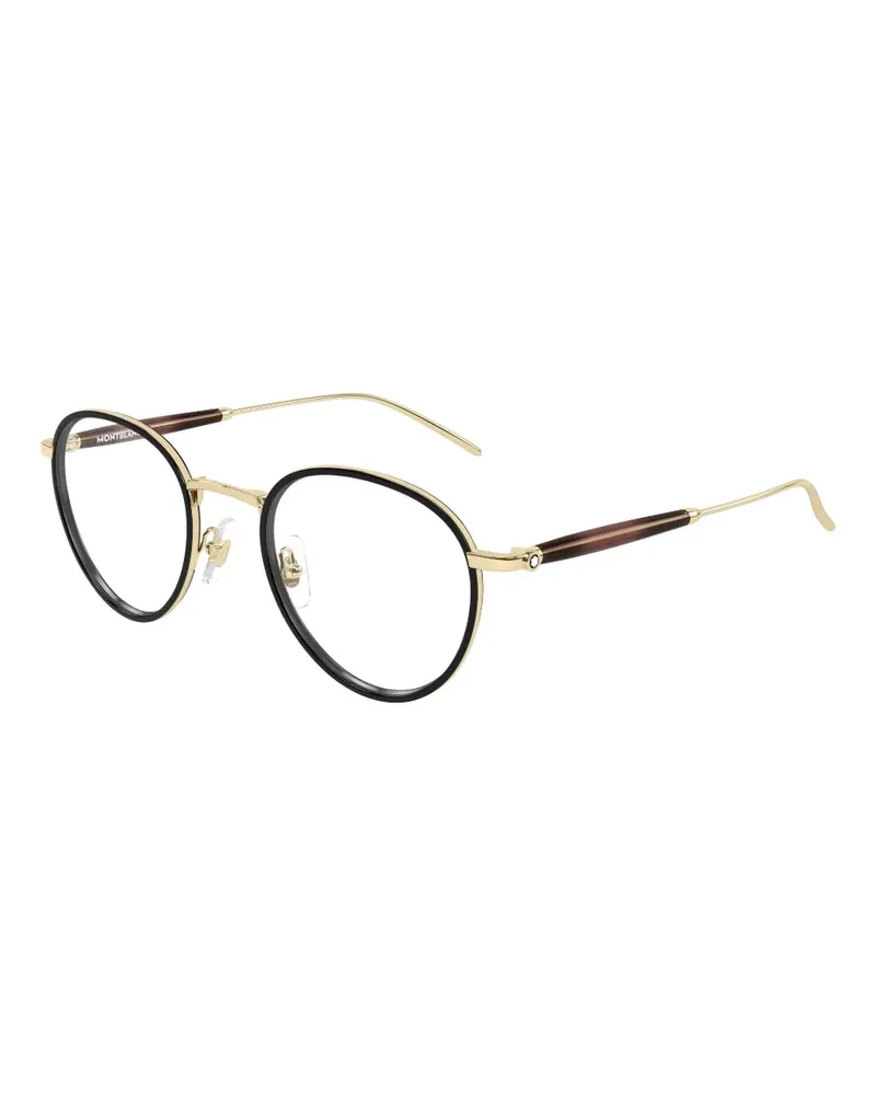Montblanc Brille mit rundem Gestell - Gold Gold