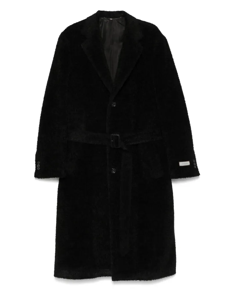 Canali Einreihiger Mantel - Schwarz Schwarz