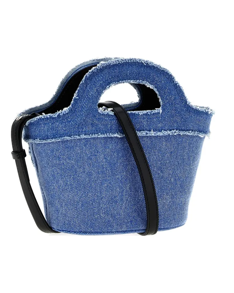 Marni mini denim Tropicalia tote bag - Blau Blau