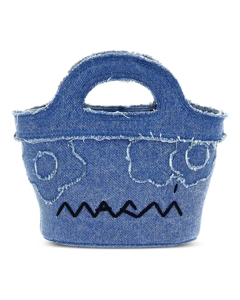 Marni mini denim Tropicalia tote bag - Blau Blau