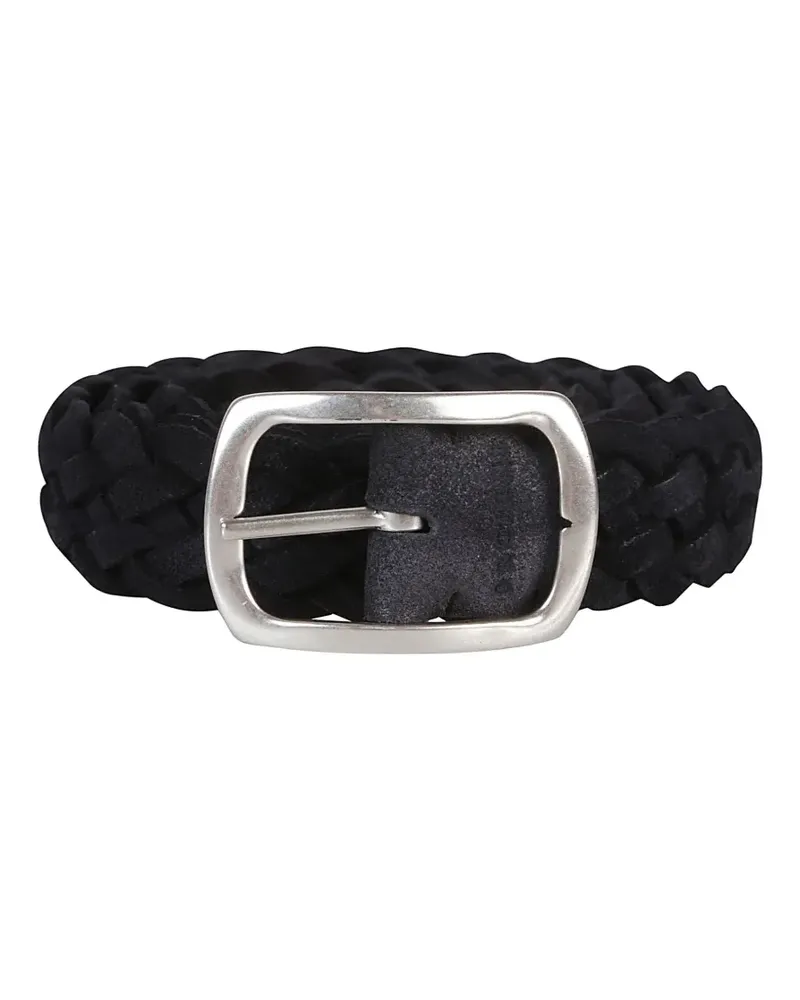 Orciani interwoven suede belt - Schwarz Schwarz