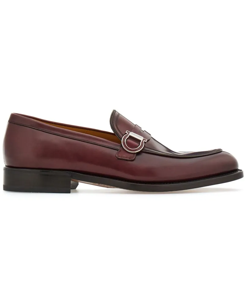 Ferragamo Mokassins mit Gancini-Schild - Rot Rot