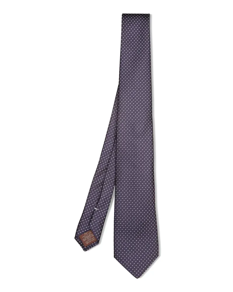 Canali Krawatte mit Mikro-Muster - Blau Blau