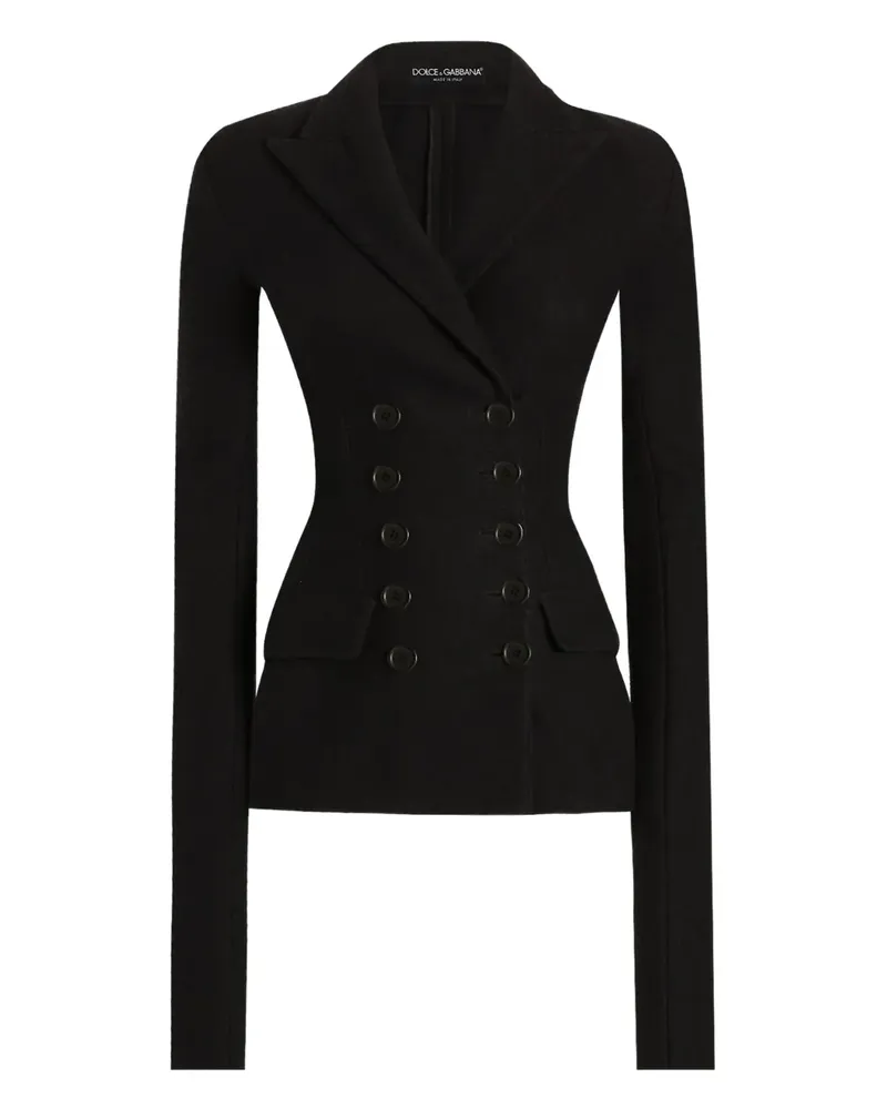 Dolce & Gabbana double-breasted fitted jacket - Schwarz Schwarz