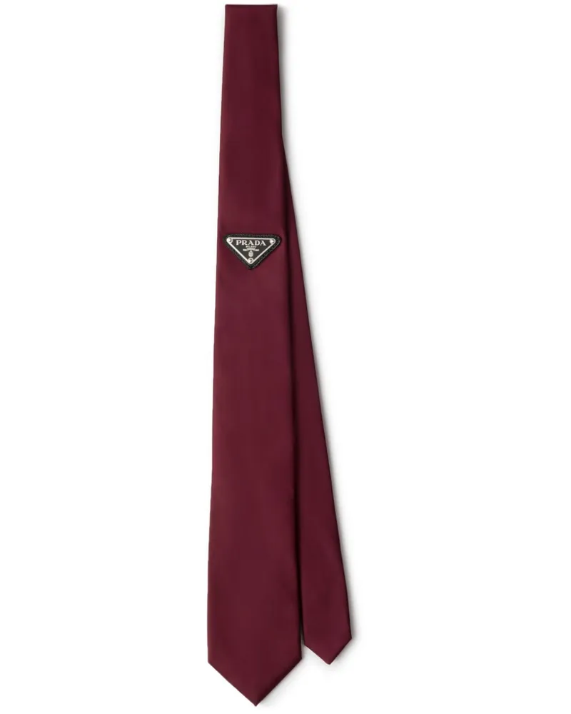 Prada Krawatte mit Triangel-Logo - Rot Rot