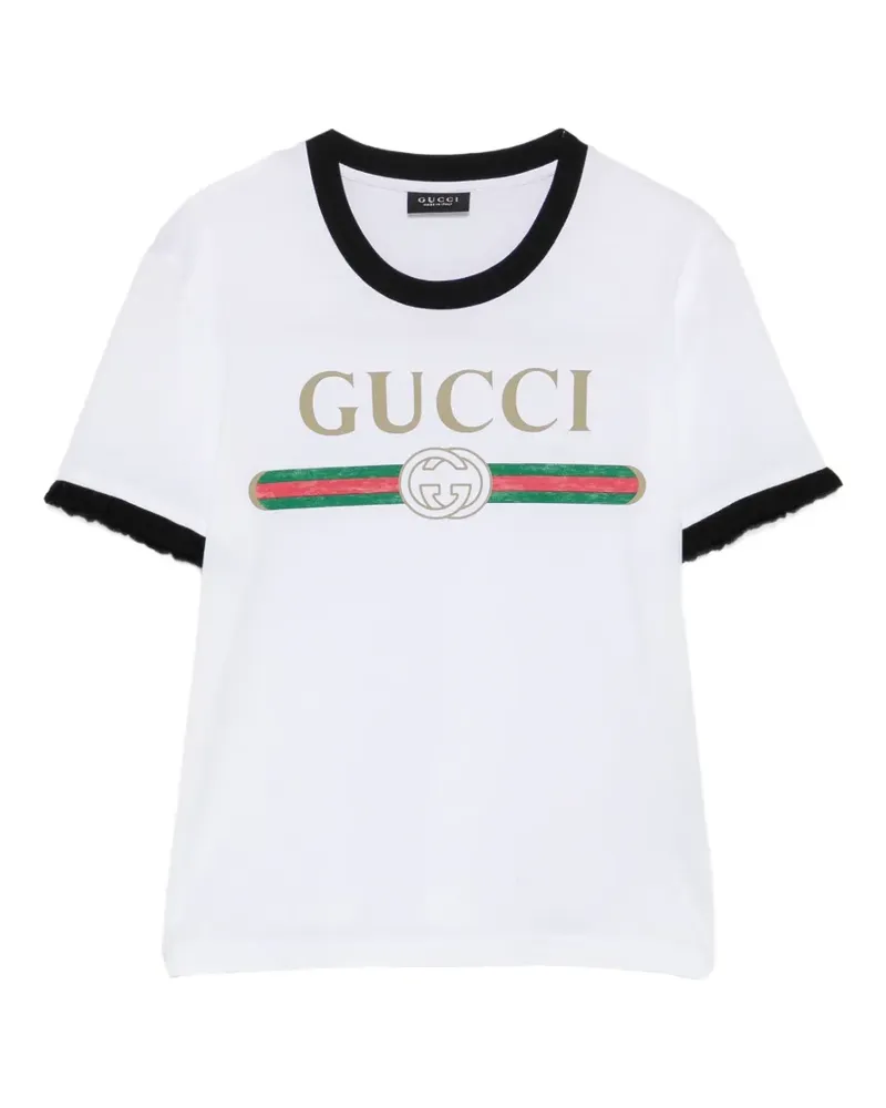 Gucci T-Shirt mit Print - Weiß Weiß