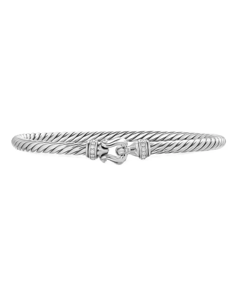 David Yurman Cable Flex Sterlingsilber-Armband mit Diamanten Silber