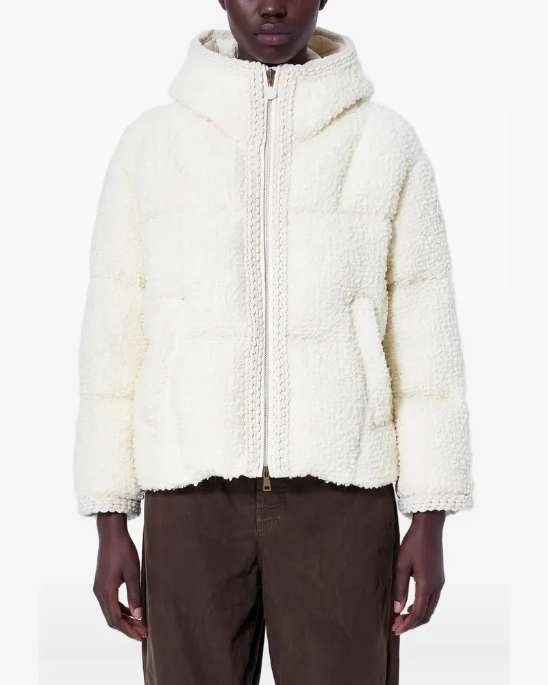 Moncler Cristallin Daunenjacke mit Logo - Nude Nude
