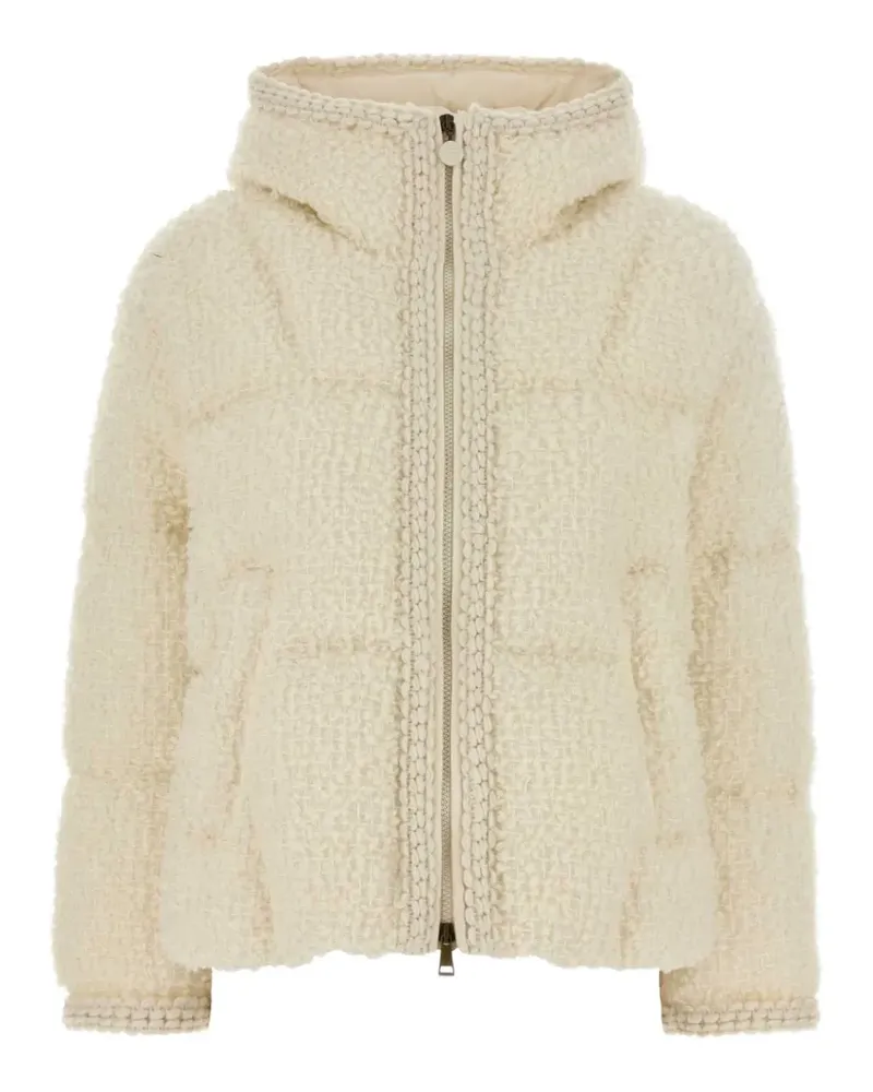 Moncler Cristallin Daunenjacke mit Logo - Nude Nude