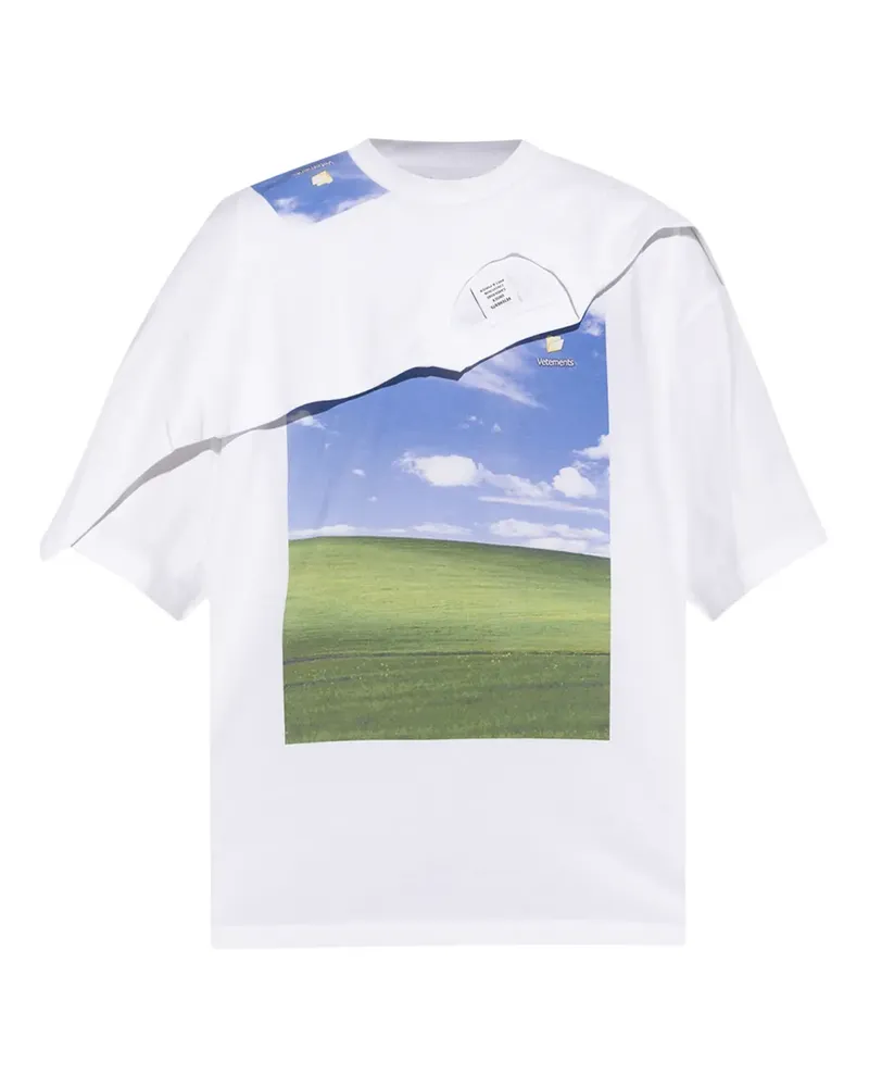 VETEMENTS T-Shirt im Layering-Look - Weiß Weiß