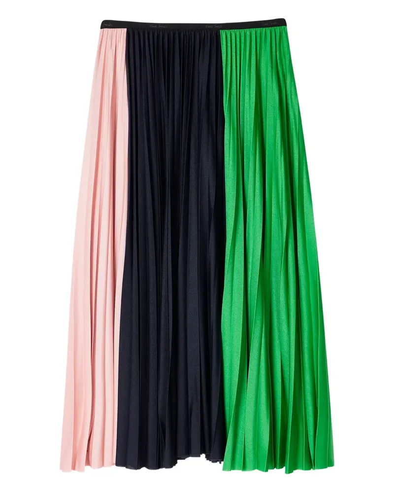 Paul Smith pleated panel midi skirt - Grün Grün