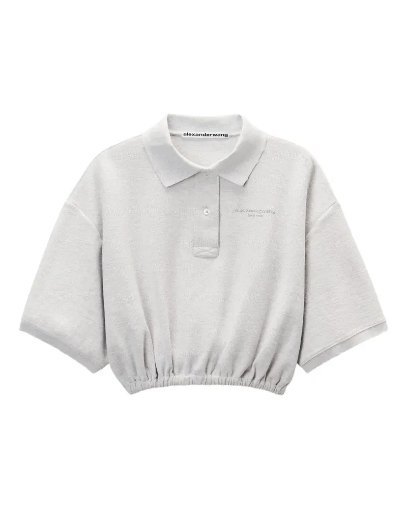 Alexander Wang Poloshirt mit elastischem Saum - Grau Grau