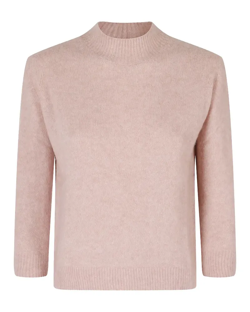 Roberto Collina Stehkragen-Pullover mit geripptem Saum - Rosa Rosa