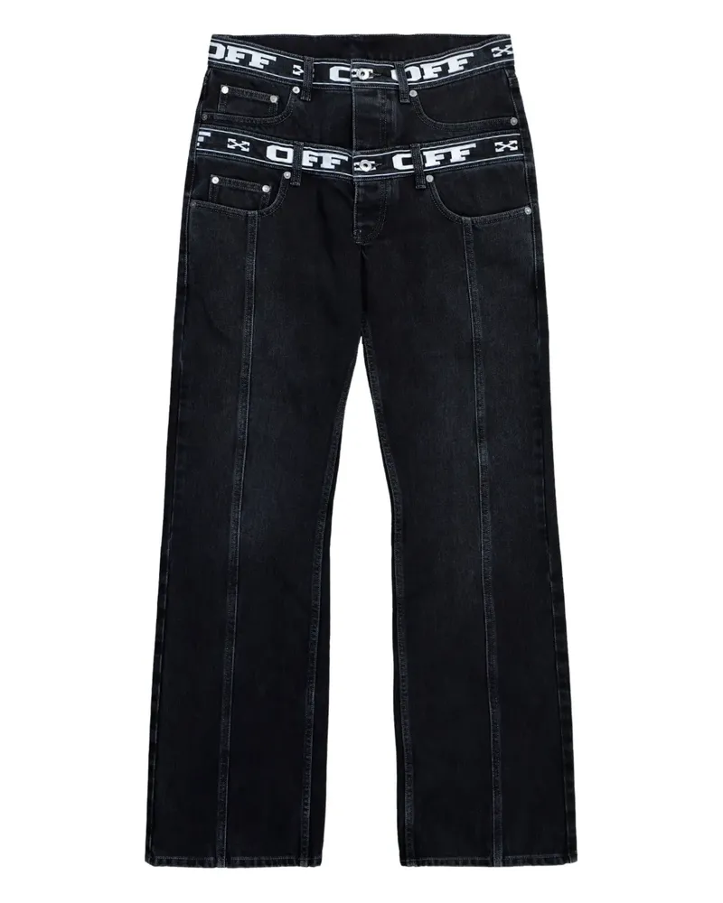 OFF-WHITE Skate-Jeans mit Logo-Band - Schwarz Schwarz