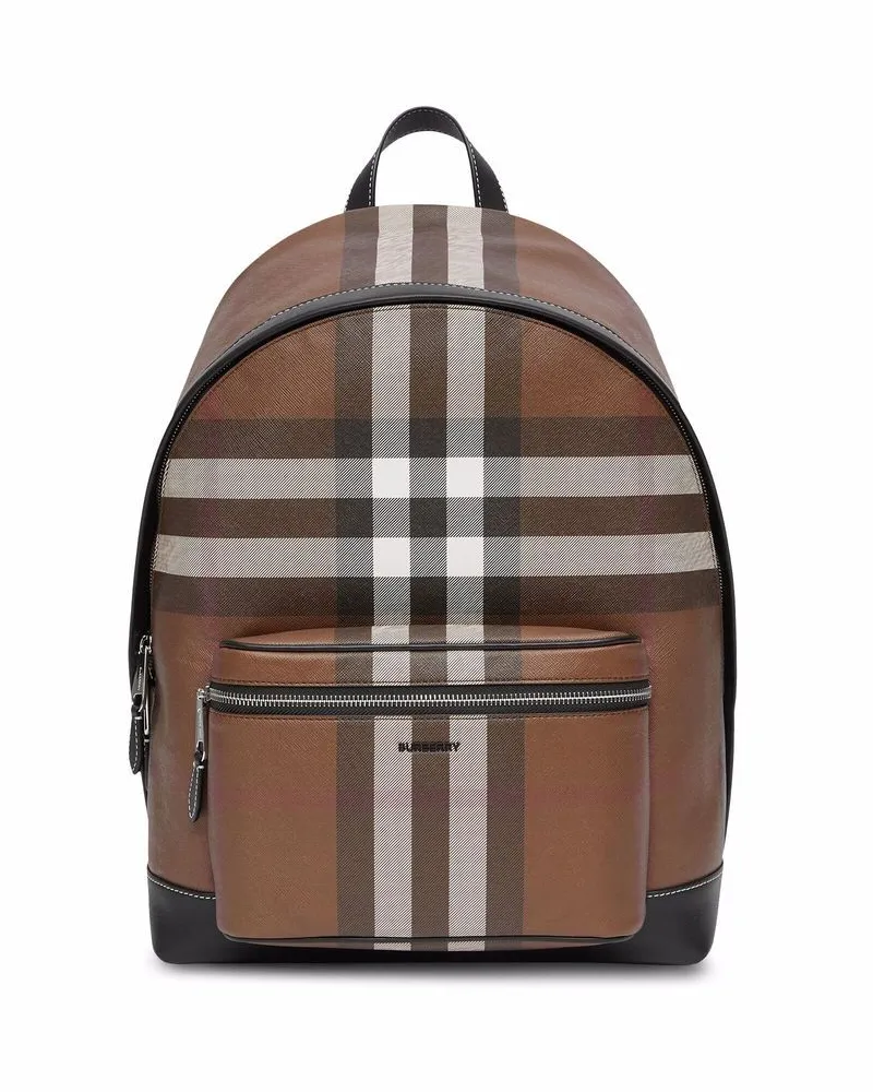 Burberry Rucksack mit Karomuster - Braun Braun