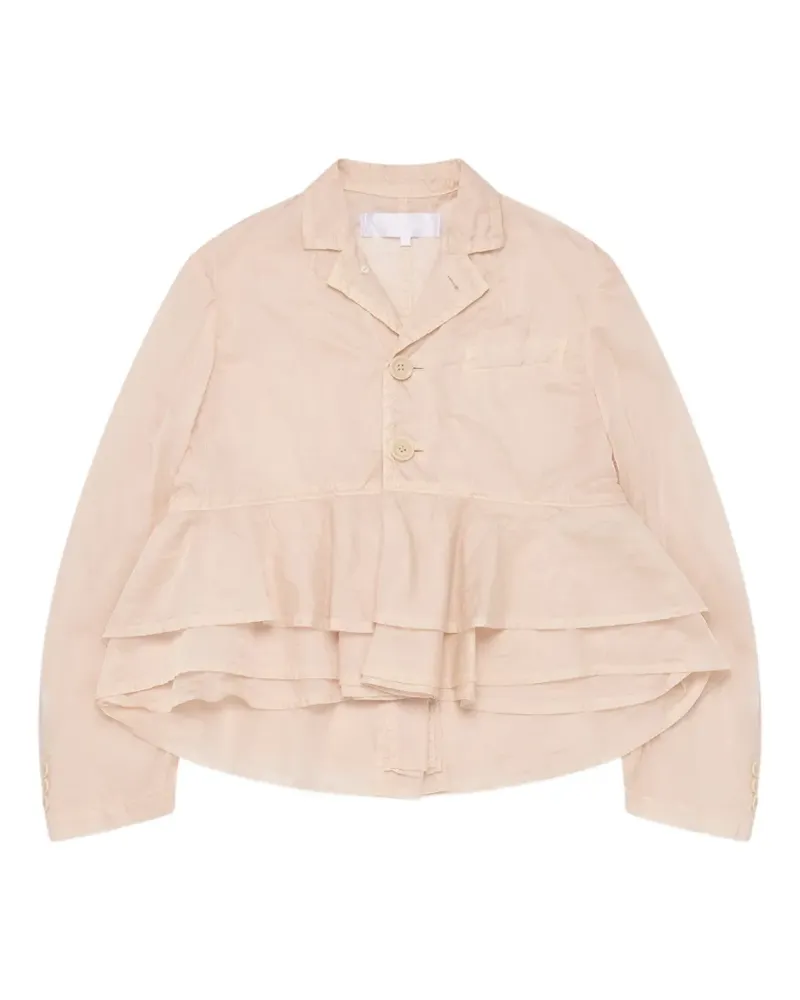 Comme des Garçons ruffled-tier jacket - Nude Nude