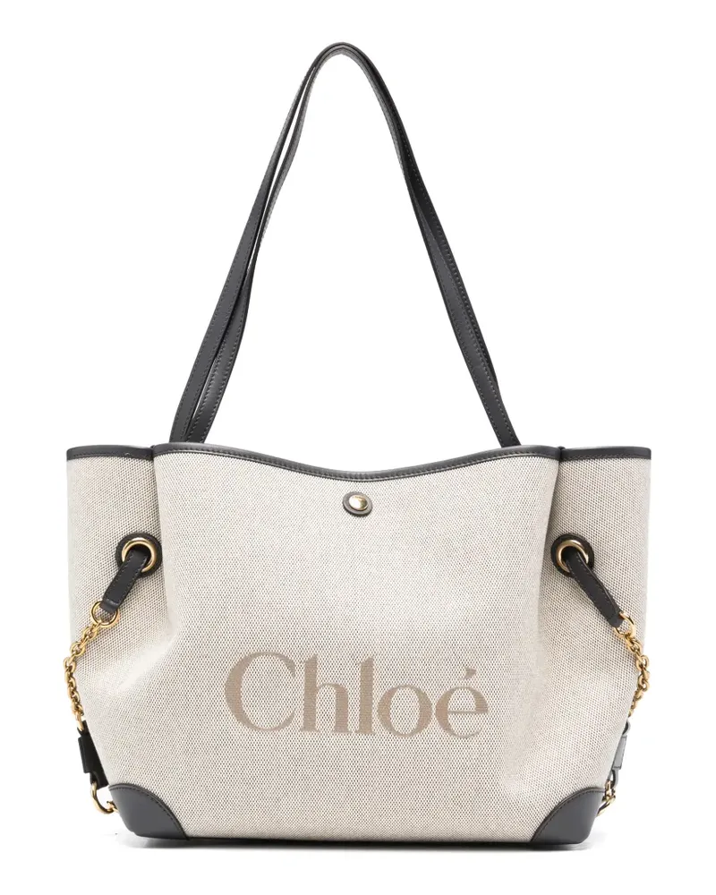 Chloé Clover Tote Bag aus Canvas - Nude Nude