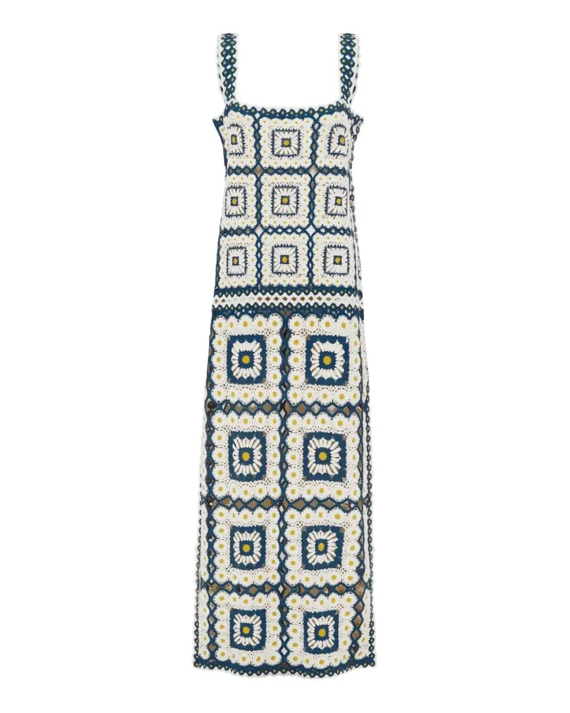 ALEMAIS patchwork-crochet maxi dress - Weiß Weiß