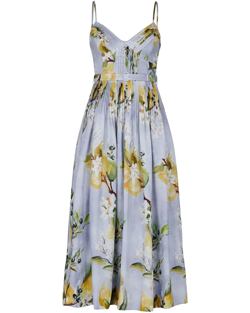 NICHOLAS Mireille Midikleid - Blau Blau