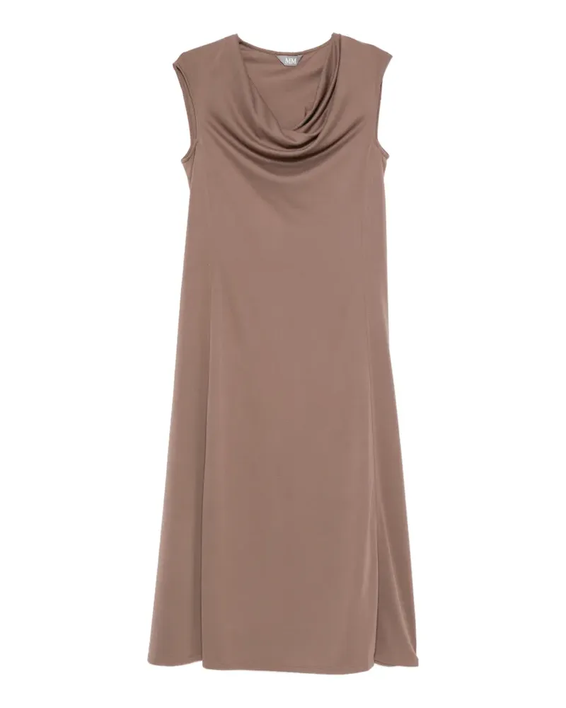 Max Mara cowl-neck cap-sleeves midi dress - Braun Braun