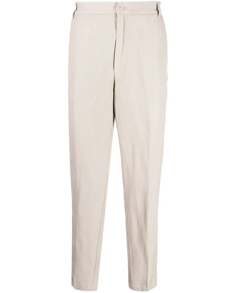 Armani Exchange tapered high-waist trousers - Braun Braun