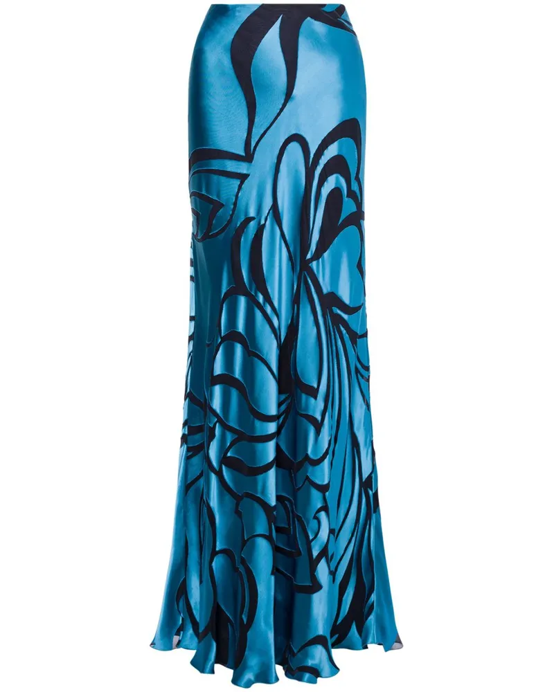 Alberta Ferretti Rock mit Muster - Blau Blau