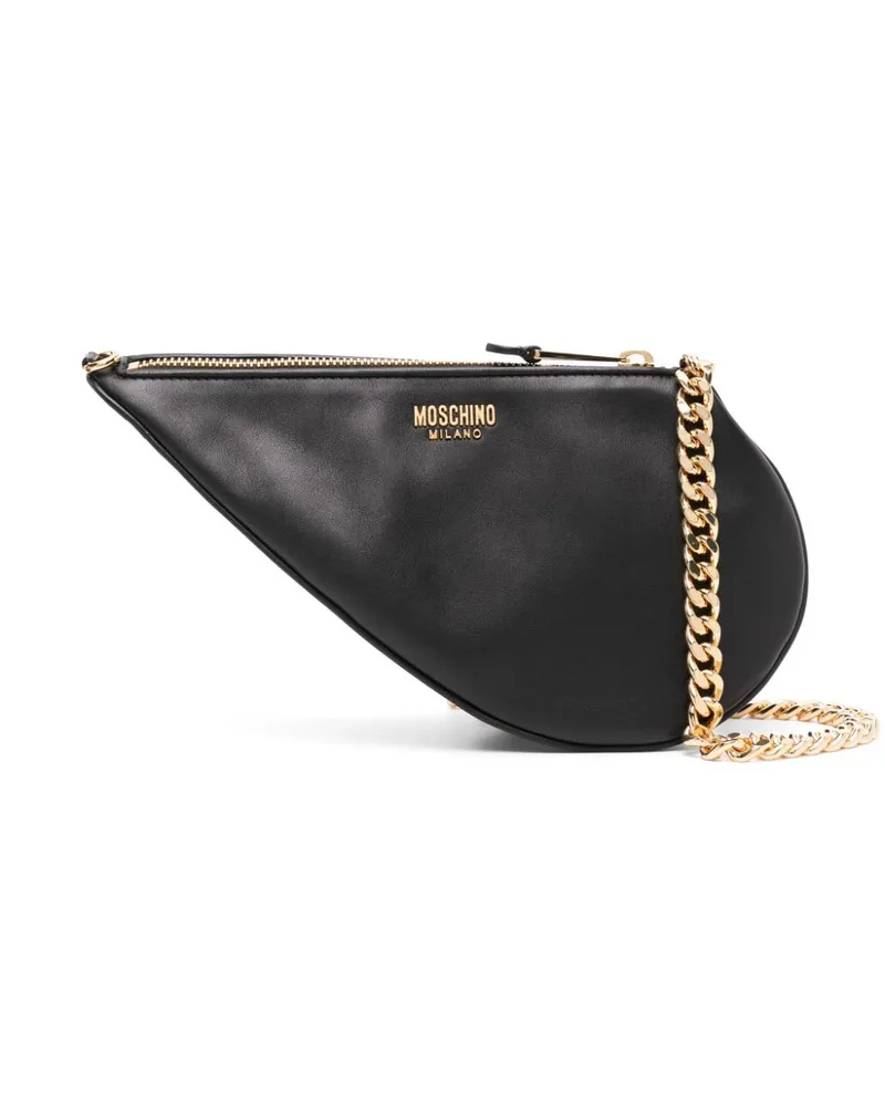 Moschino Schultertasche mit Herz Schwarz