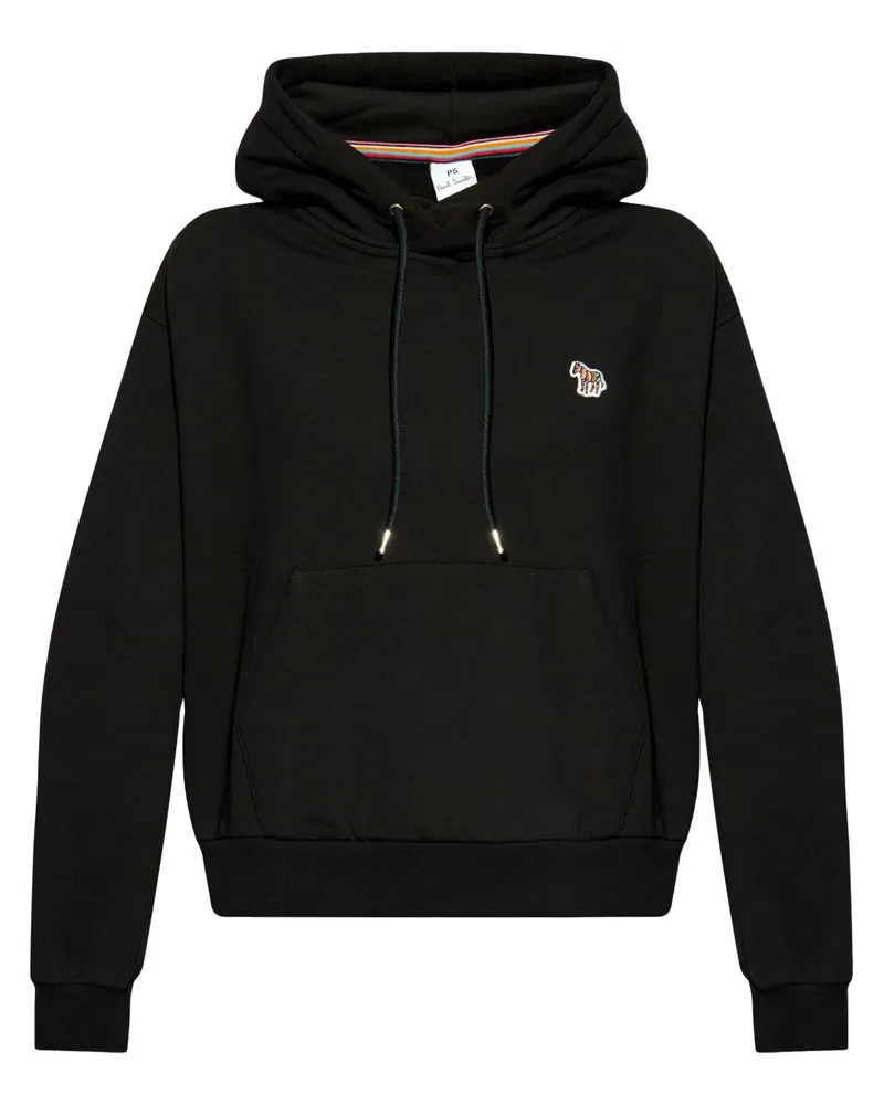 Paul Smith Hoodie mit Zebra-Patch Schwarz