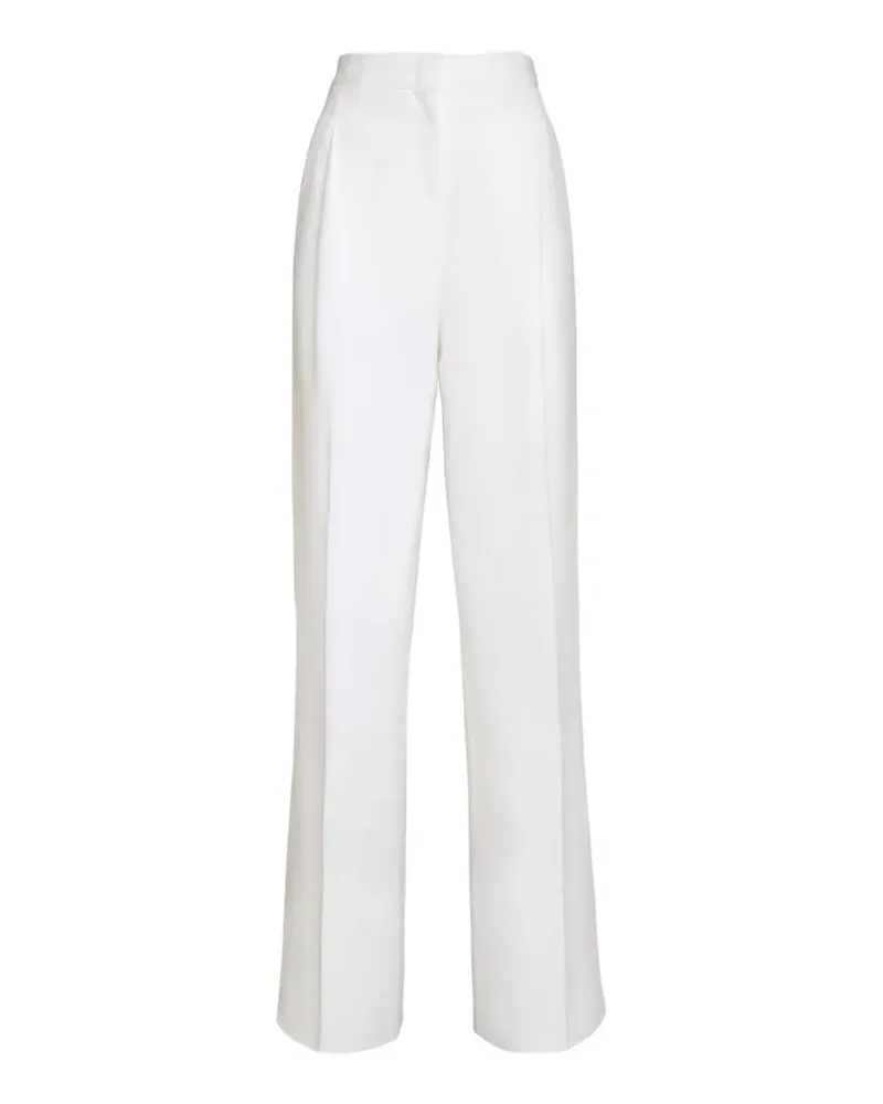 Ferragamo Straight-Leg-Hose mit Falten - Weiß Weiß