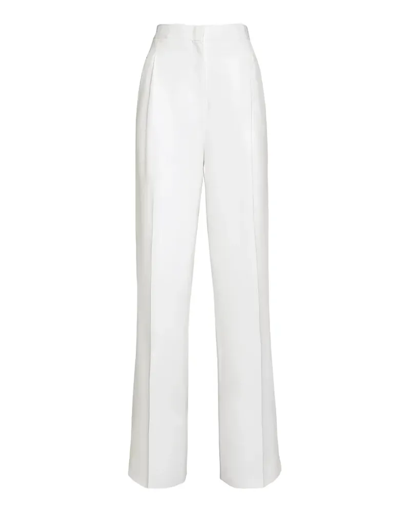 Ferragamo Straight-Leg-Hose mit Falten - Weiß Weiß