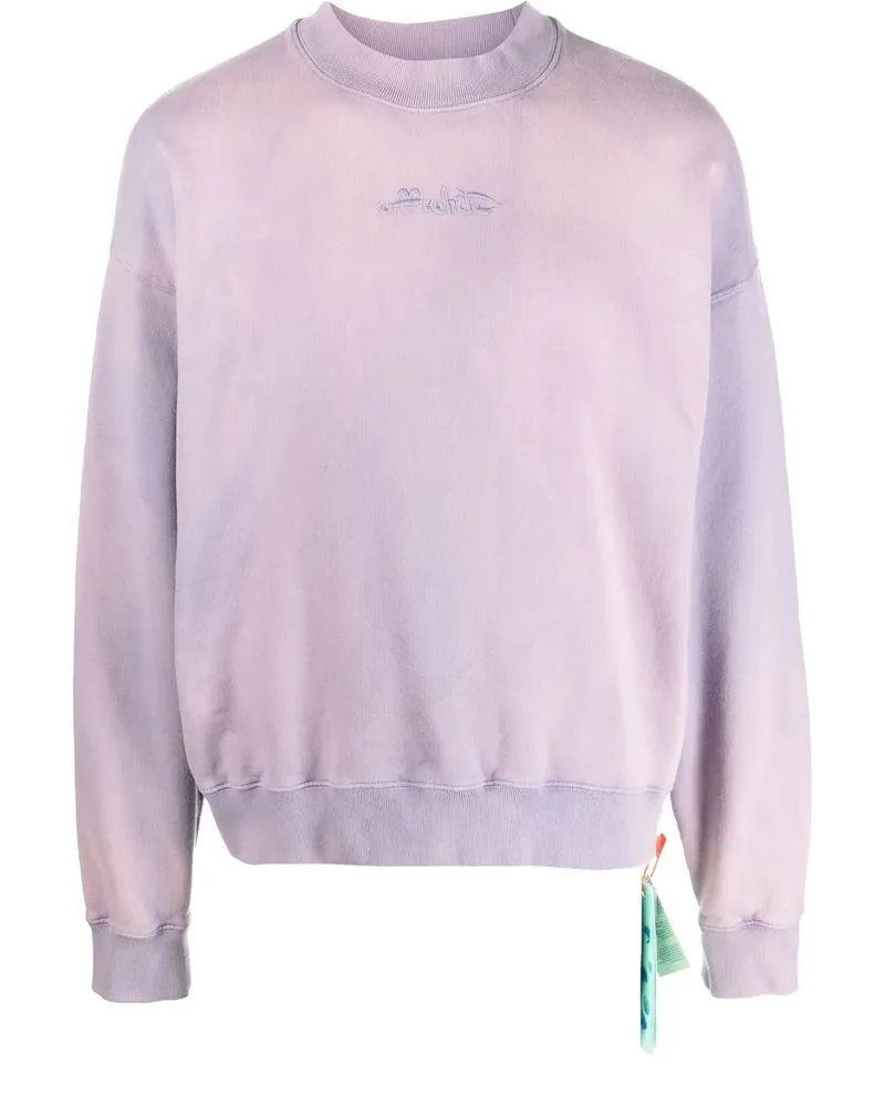 OFF-WHITE Sweatshirt mit Logo-Stickerei - Violett Violett