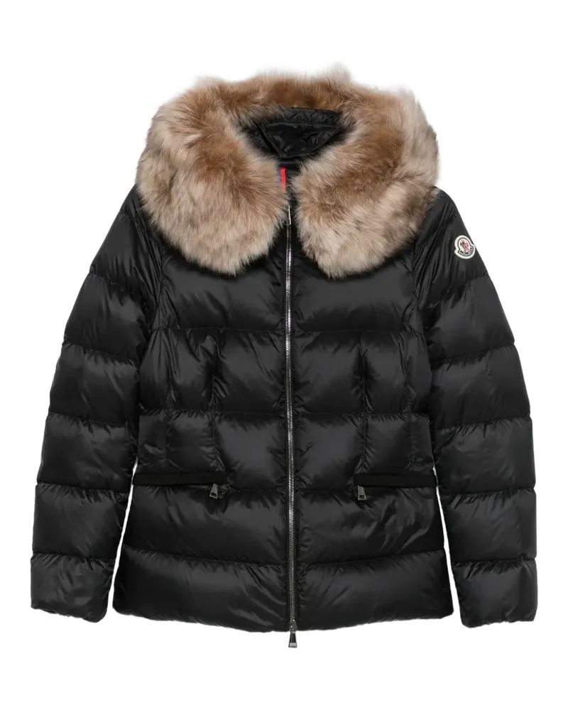 Moncler Boed Steppjacke mit Pelzbesatz - Schwarz Schwarz