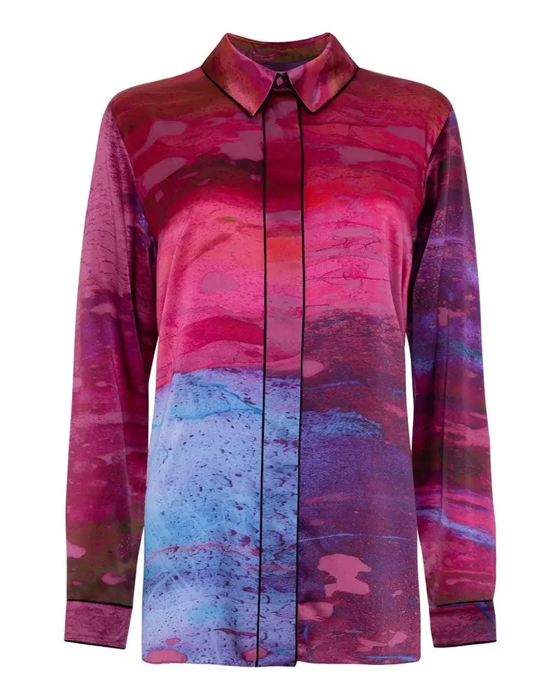 Roksanda Ilincic Leonara abstract-print shirt - Rosa Rosa