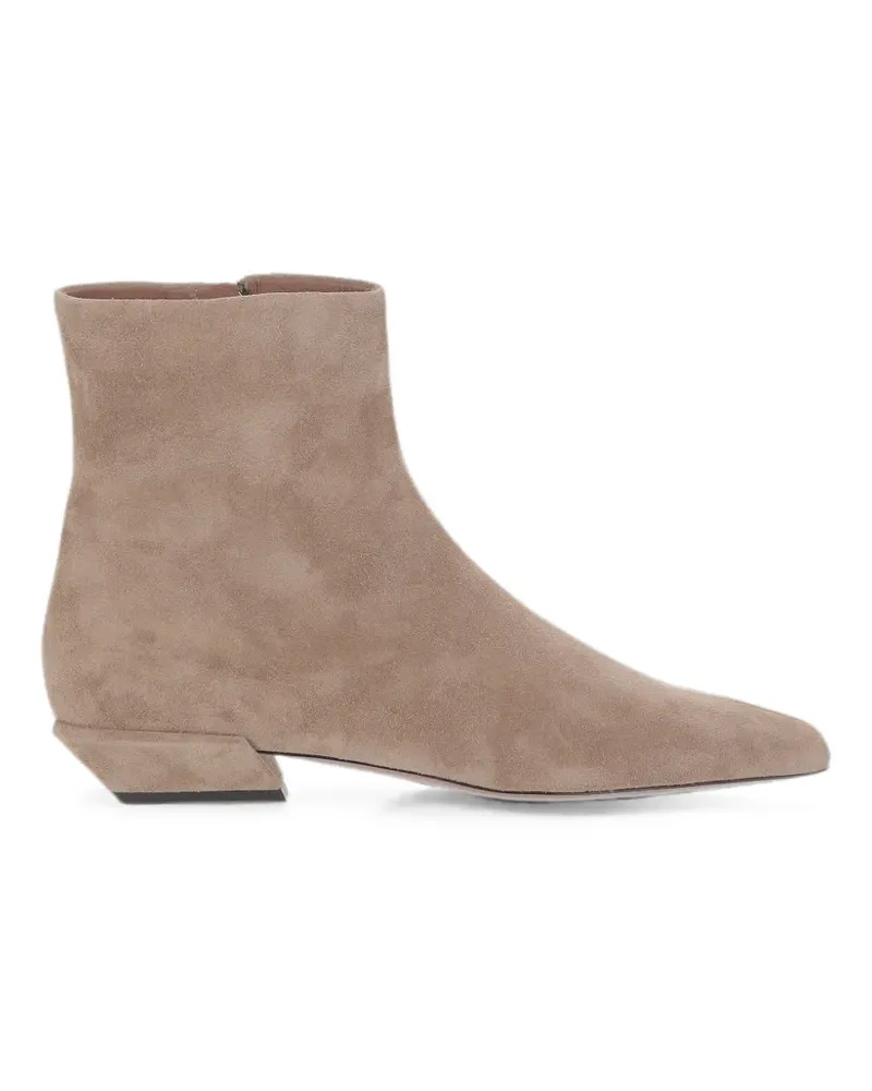 Paris Texas pointed-toe side-zip ankle boots - Nude Nude