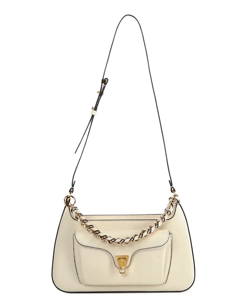 Coccinelle chain leather shoulder bag - Nude Nude