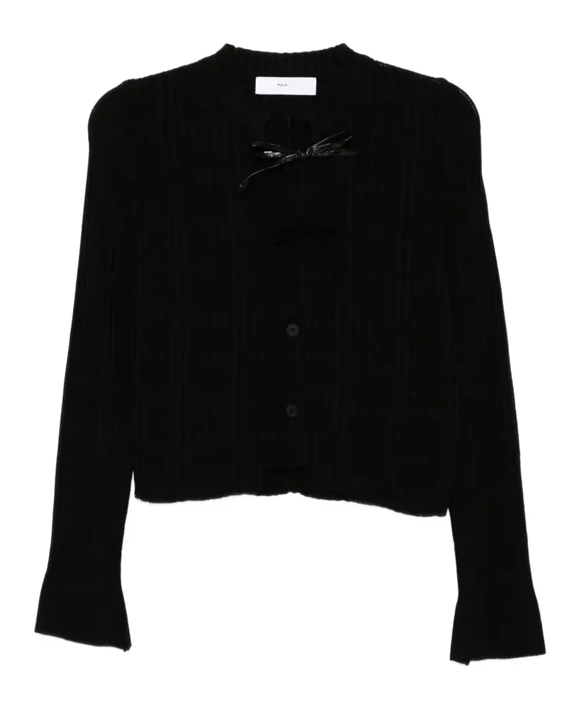 Toga Gerippter Cardigan - Schwarz Schwarz