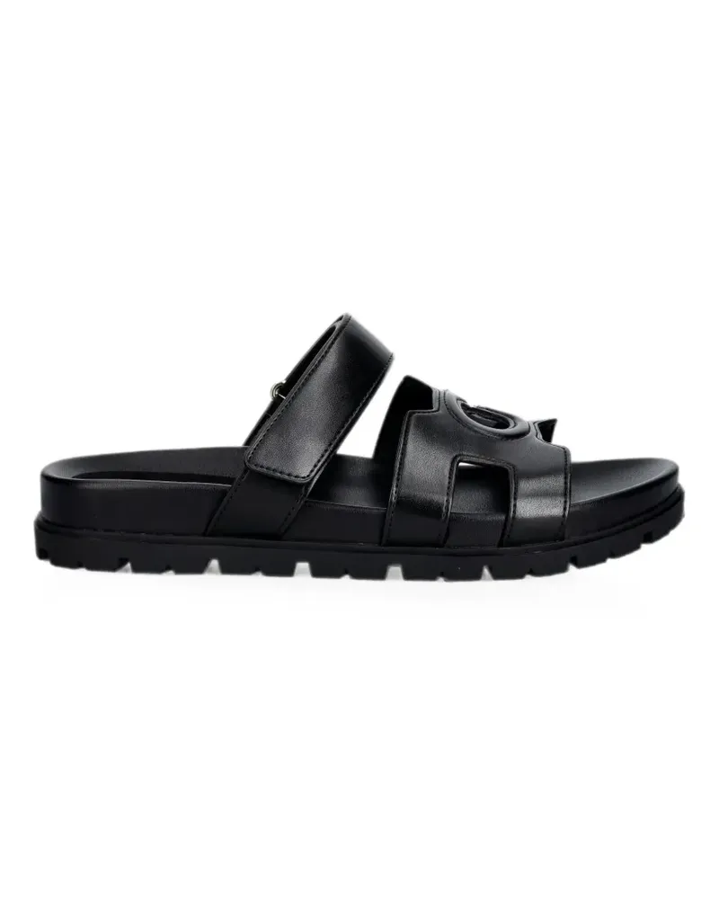 Guess Fashien logo-embossed touch-strap sandals - Schwarz Schwarz