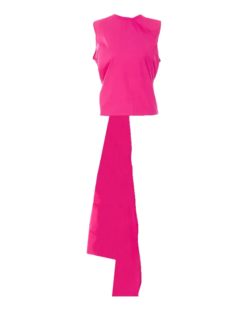 Essentiel bow-detail cropped top - Rosa Rosa