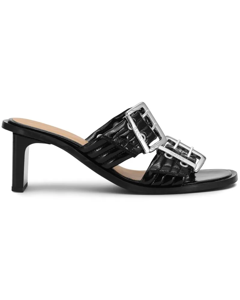 Ganni Sandalen mit Gürtel - Schwarz Schwarz
