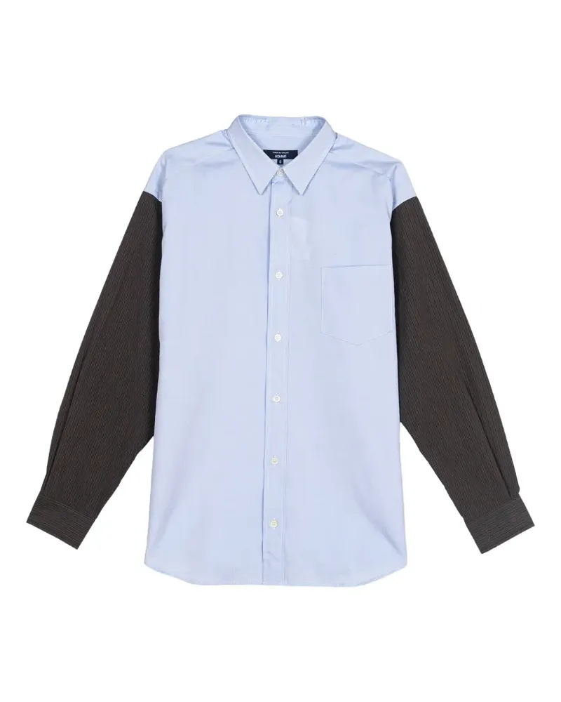 Comme des Garçons contrast-sleeve panelled shirt - Blau Blau
