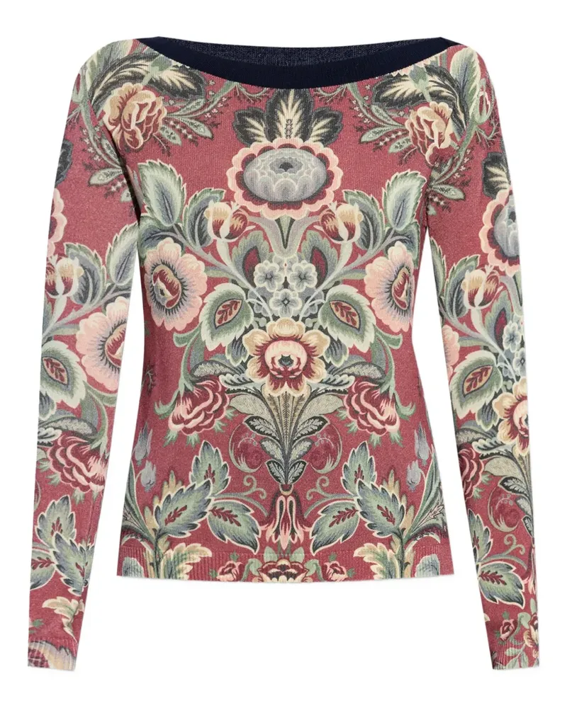 Etro Top mit Blumen-Print - Rot Rot