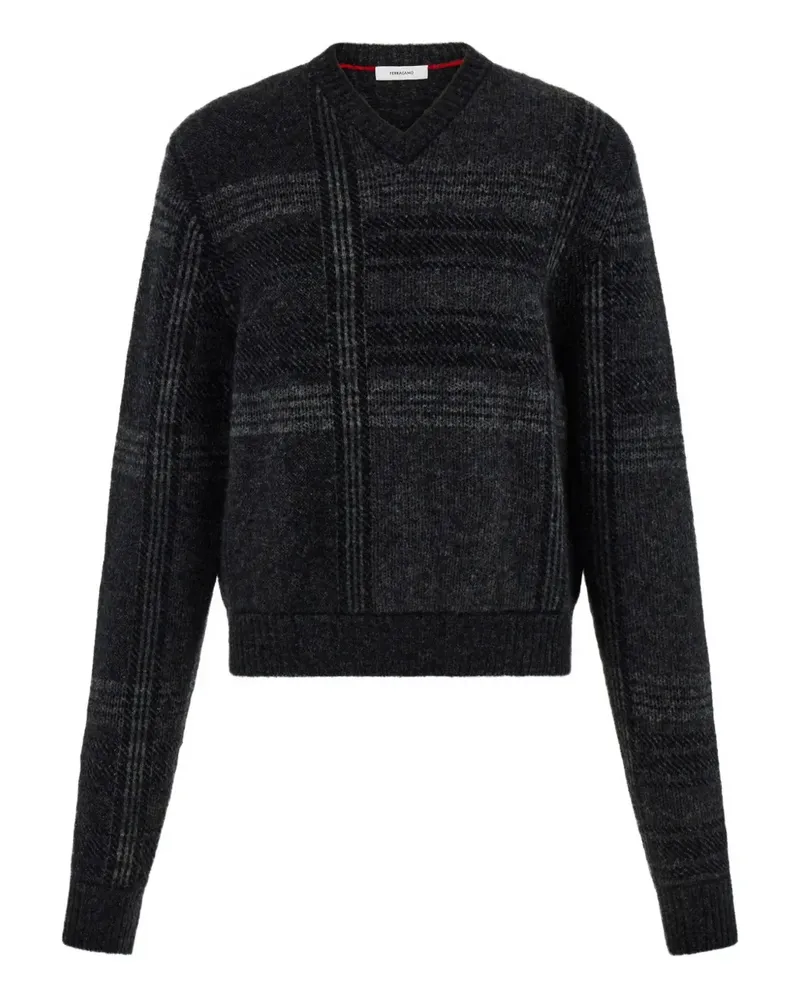 Ferragamo Pullover mit V-Ausschnitt - Schwarz Schwarz
