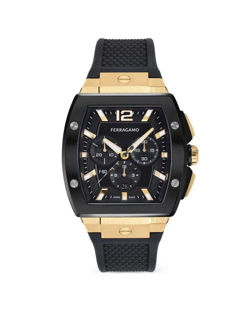 Ferragamo F-80 Chrono 41mm - Schwarz Schwarz