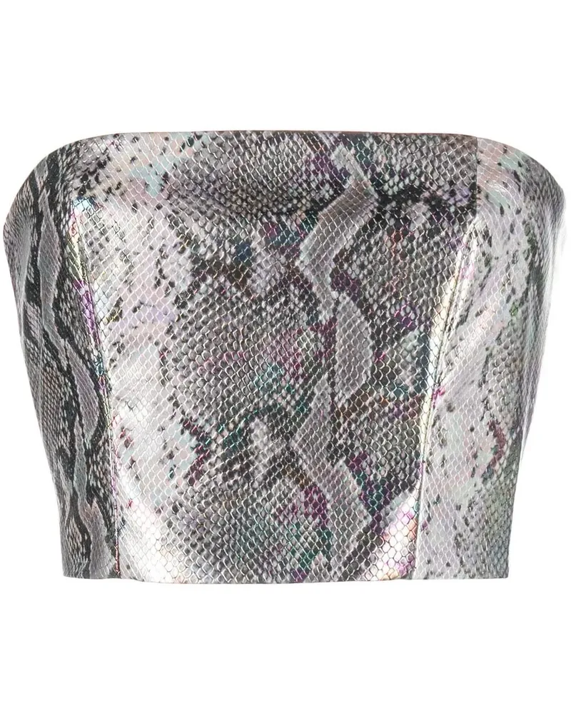 ROTATE Birger Christensen Metallic-Oberteil - Silber Silber